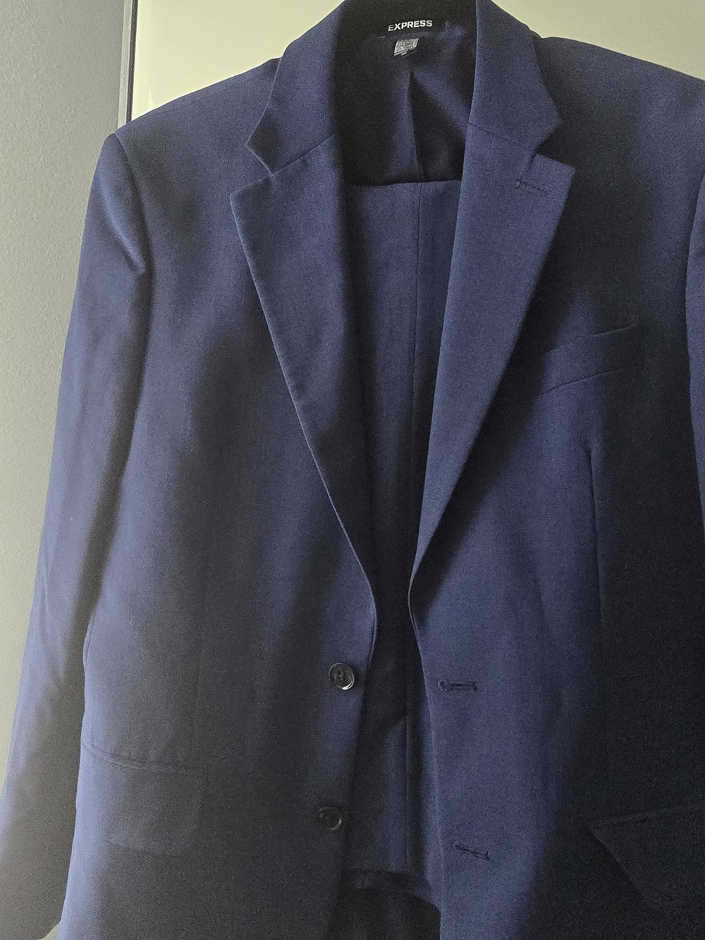 Express Men's Navy Two-Button Blazer